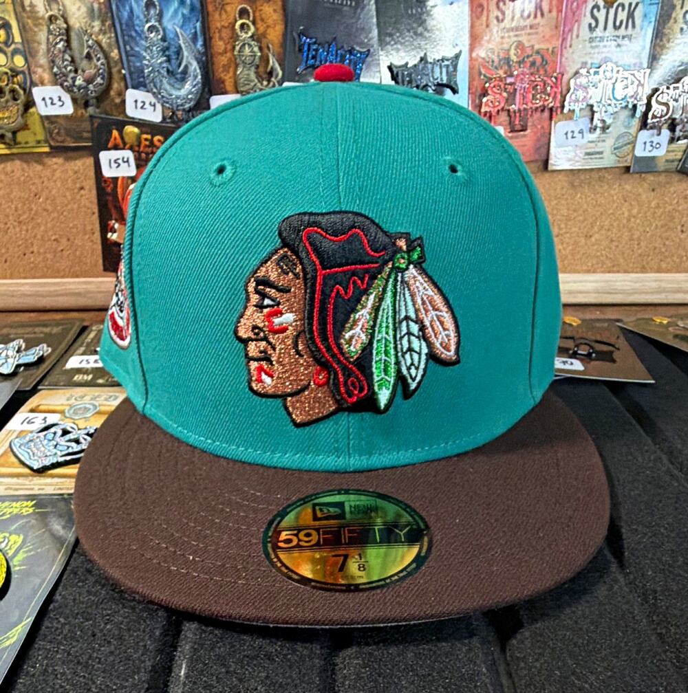 New Era 59FIFTY Chicago Blackhawks NHL Fitted Cap Green/Brown 7 3/8